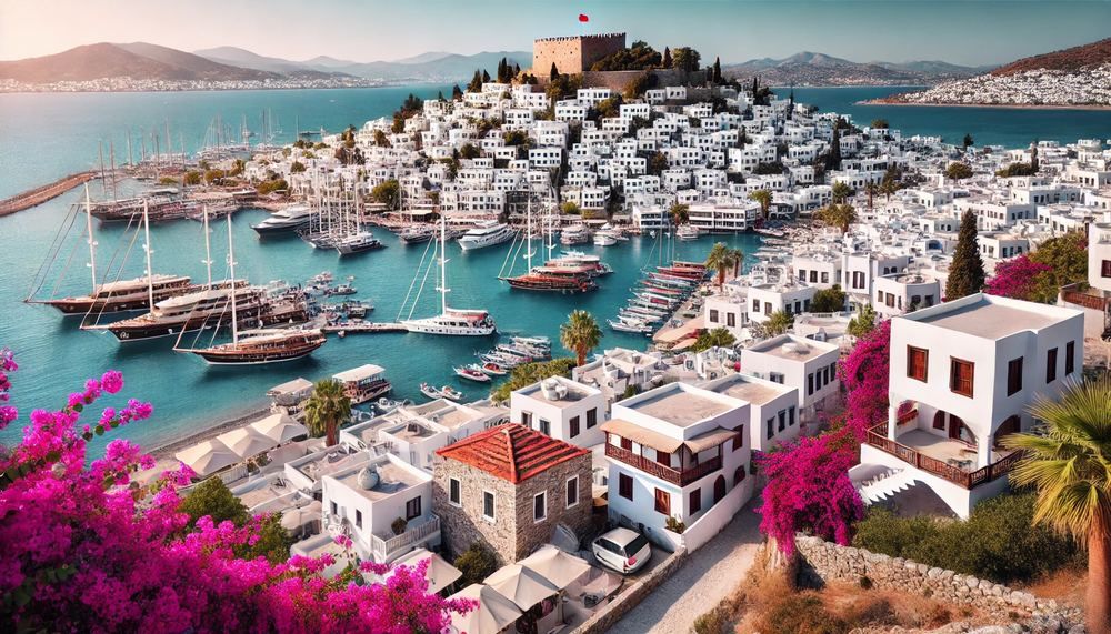 Cold Sores Treatment in Bodrum | Online Prescription | Bodrum harbor with the castle, yachts and white houses | E-rx.online