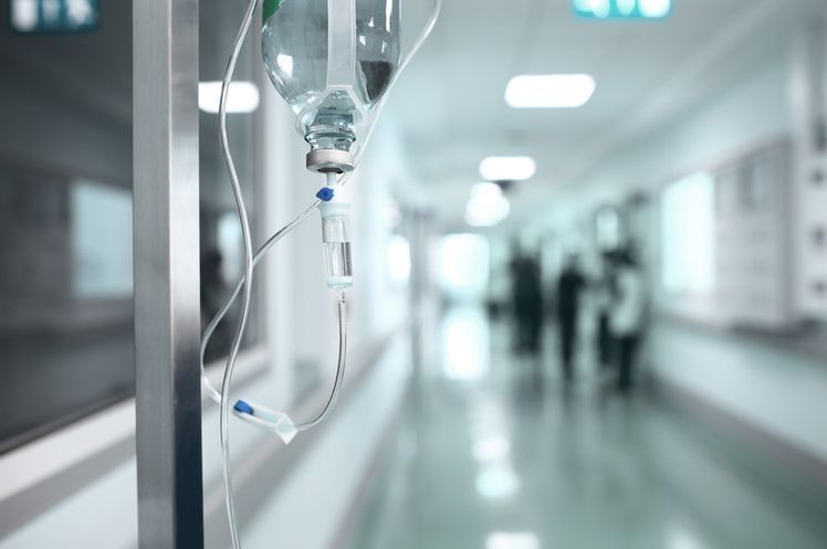IV drip bag in a hospital corridor | Get a Hangover Drip in Turkey | Online Doctor & Online Prescription | E-rx.online